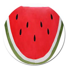Watermelon Pillow Fluffy Magnet 5  (round) by artworkshop