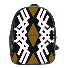 Abstract Pattern Geometric Backgrounds  School Bag (xl) by Eskimos