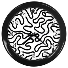 Patern Vector Wall Clock (black) by nate14shop