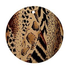 Animal-pattern-design-print-texture Round Ornament (two Sides) by nate14shop