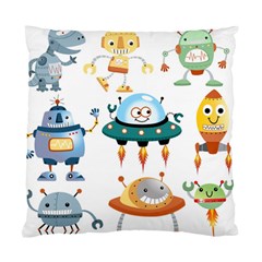 Vector-set-funny-robots-cartoon Standard Cushion Case (two Sides) by Jancukart