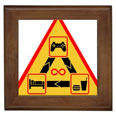 Gamer-geek-video-game-sign-fan Framed Tile by Jancukart
