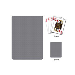 Small Soot Black And White Handpainted Houndstooth Check Watercolor Pattern Playing Cards Single Design (mini) by PodArtist