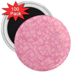 Pink 3  Magnets (100 Pack) by nateshop