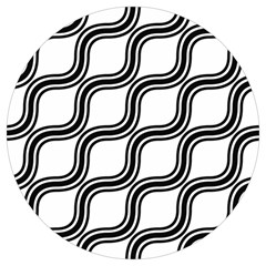 Diagonal-black White Round Trivet by nateshop