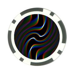 Rainbow Waves Art Iridescent Poker Chip Card Guard (10 Pack) by Amaryn4rt