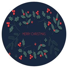 Merry Christmas Holiday Pattern  Round Trivet by artworkshop