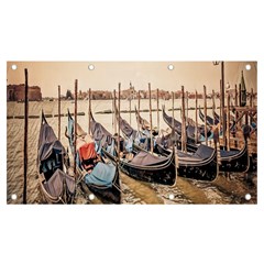 Black Several Boats - Colorful Italy  Banner And Sign 7  X 4  by ConteMonfrey