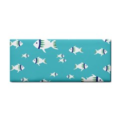 Blue Fish Pattern Hand Towel by danenraven