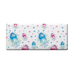 Jellyfis Pink Blue Cartoon Hand Towel by danenraven