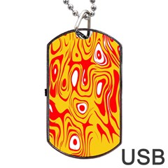 Red-yellow Dog Tag Usb Flash (two Sides) by nateshop