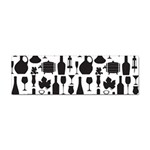 Wine Pattern Black White Sticker (Bumper) Front