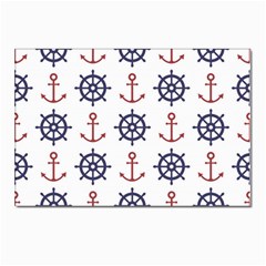 Nautical-seamless-pattern Postcard 4 x 6  (pkg Of 10) by Jancukart