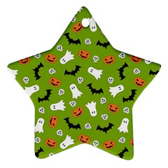 Pattern Seamless Halloween Fall Star Ornament (two Sides) by Wegoenart