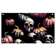 Halloween Party Skulls, Demonic Pumpkins Pattern Banner And Sign 7  X 4  by Casemiro