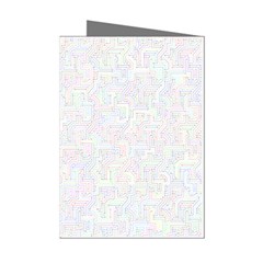 Computer Cyber Circuitry Circuits Electronic Mini Greeting Cards (pkg Of 8) by Jancukart