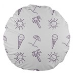 Doodles - Beach Time! Large 18  Premium Flano Round Cushions Front