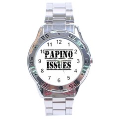 Papino Issues - Funny Italian Humor  Stainless Steel Analogue Watch by ConteMonfrey