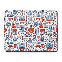 Medical Icons Square Seamless Pattern Small Mousepad by Jancukart