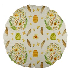 Easter Egg Large 18  Premium Round Cushions by ConteMonfrey