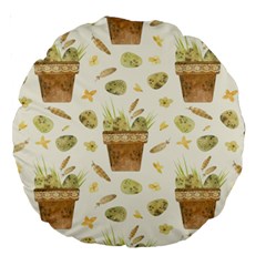 Plant Pot Easter Large 18  Premium Round Cushions by ConteMonfrey