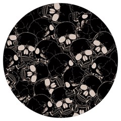Skull Pattern Round Trivet by Valentinaart