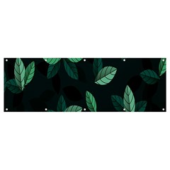 Leaves Pattern Banner And Sign 12  X 4  by artworkshop