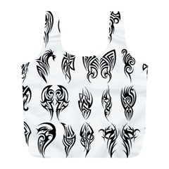 Tattoo Pattern Coin Purse Full Print Recycle Bag (l) by artworkshop