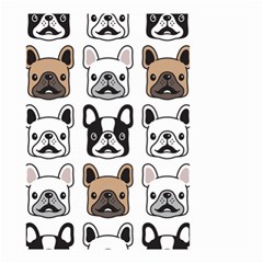 Dog French Bulldog Seamless Pattern Face Head Small Garden Flag (two Sides) by Pakemis