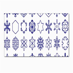 Various Types Of Snowflakes Postcard 4 x 6  (pkg Of 10) by artworkshop