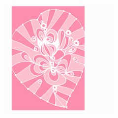 Pink Zendoodle Large Garden Flag (two Sides) by Mazipoodles