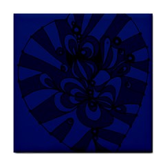 Blue 3 Zendoodle Tile Coaster by Mazipoodles