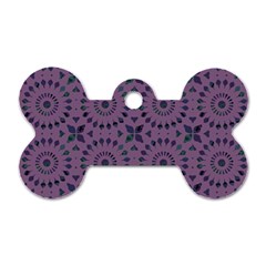 Kaleidoscope Scottish Violet Dog Tag Bone (one Side) by Mazipoodles