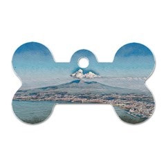 Napoli - Vesuvio Dog Tag Bone (one Side) by ConteMonfrey