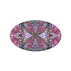 Charcoal Pink Repeats Iv Sticker Oval (10 Pack) by kaleidomarblingart