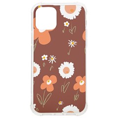 Daisy Flowers Coral White Green Brown  Iphone 12/12 Pro Tpu Uv Print Case by Mazipoodles