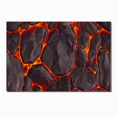 Lava Volcanic Rock Texture Postcard 4 x 6  (pkg Of 10) by artworkshop