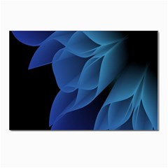 Abstract Blue Background Postcard 4 x 6  (pkg Of 10) by artworkshop