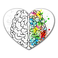 Brain-mind-psychology-idea-drawing Heart Mousepad by Jancukart