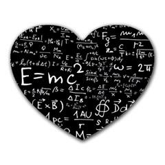 E=mc2 Text Science Albert Einstein Formula Mathematics Physics Heart Mousepad by Jancukart