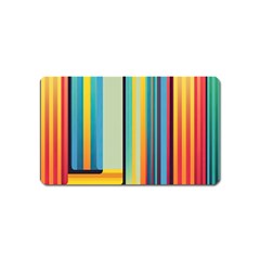 Colorful Rainbow Striped Pattern Magnet (name Card) by Uceng