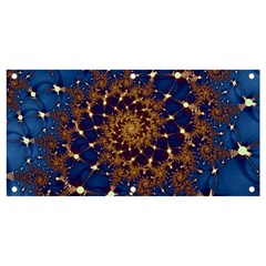 Fractal Spiral Art Pattern Blue Design Banner And Sign 4  X 2  by Ravend