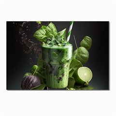 Ai Generated Drink Spinach Smooth Apple Ginger Postcards 5  X 7  (pkg Of 10) by danenraven