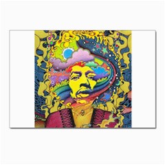 Psychedelic Rock Jimi Hendrix Postcard 4 x 6  (pkg Of 10) by Jancukart