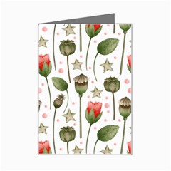 Poppies Red Poppies Red Flowers Mini Greeting Card by Ravend