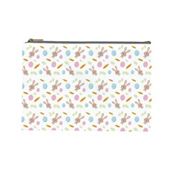 Easter Bunny Pattern Hare Easter Bunny Easter Egg Cosmetic Bag (large) by Ravend