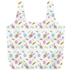 Easter Bunny Pattern Hare Easter Bunny Easter Egg Full Print Recycle Bag (xl) by Ravend