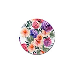 Country-chic Watercolor Flowers Golf Ball Marker (4 Pack) by GardenOfOphir
