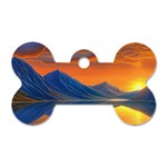 Glorious Sunset Dog Tag Bone (One Side) Front