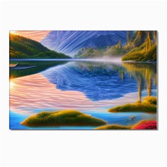 Romantic Lake Sunset Postcard 4 x 6  (pkg Of 10) by GardenOfOphir